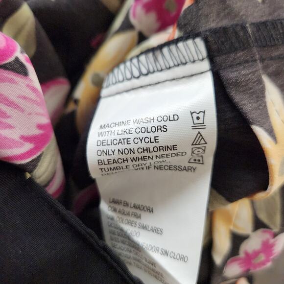 Kathie Lee Vintage Maxi Shift Dress Round Neck Short Sleeve Floral Size Large - Picture 12 of 12